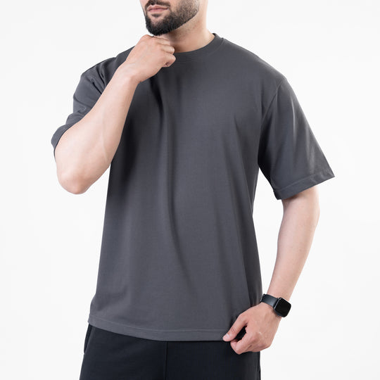 Gray Blank Oversize T-Shirt