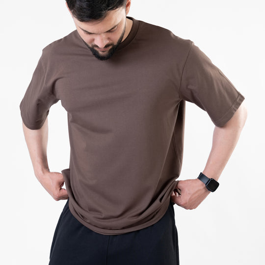 Brown Blank Oversize T-Shirt