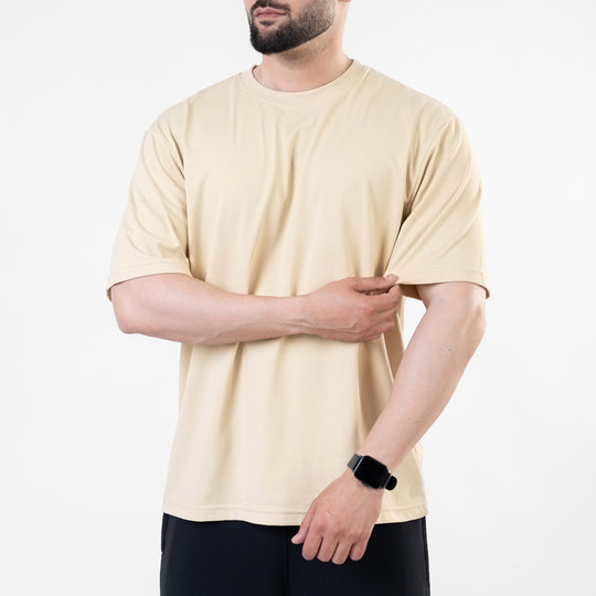 Beige Blank Oversize T-Shirt
