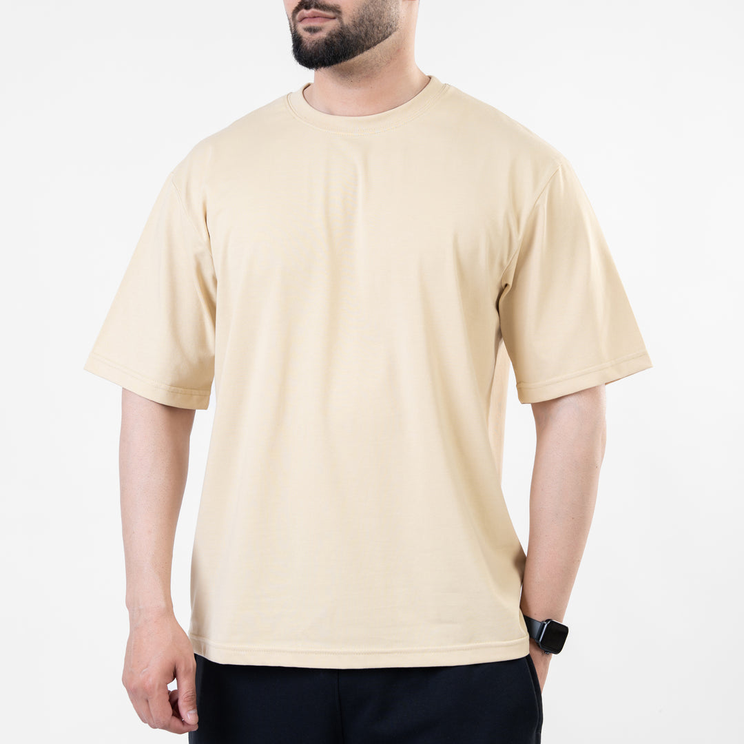Beige Blank Oversize T-Shirt