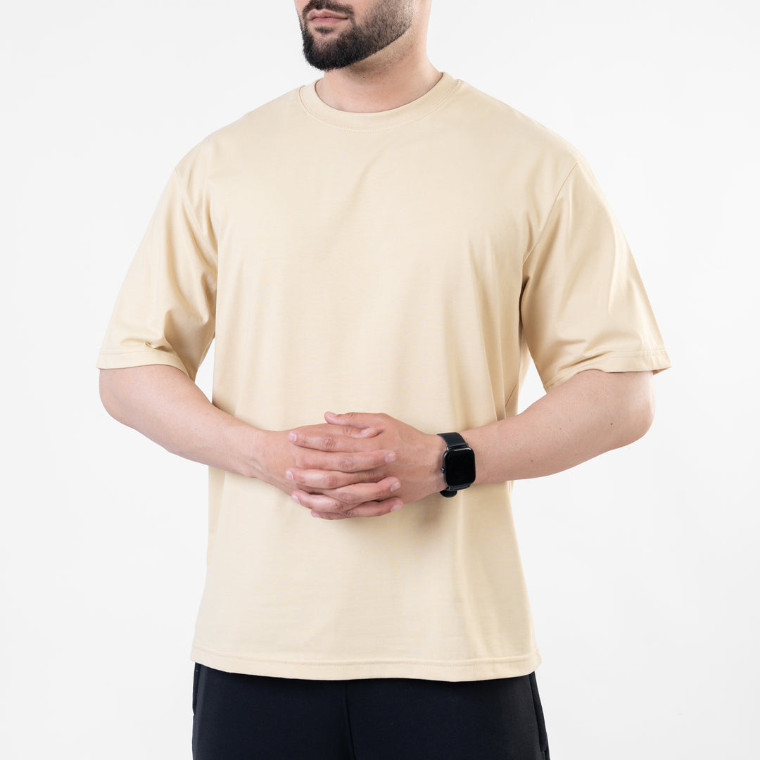 Beige Blank Oversize T-Shirt