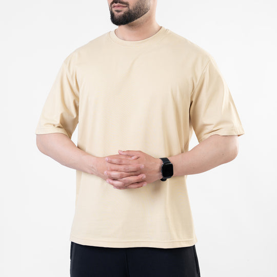 Beige Blank Oversize T-Shirt