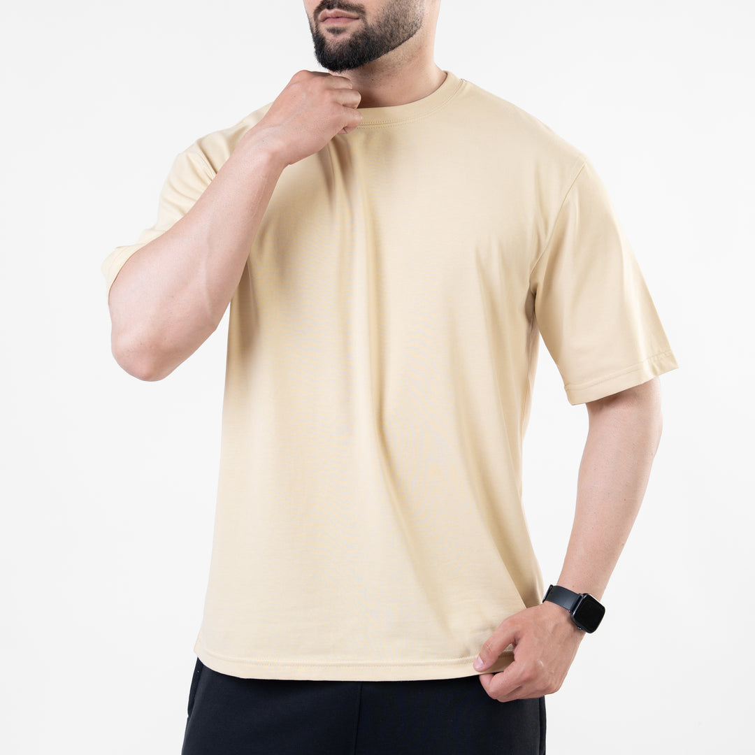 Beige Blank Oversize T-Shirt