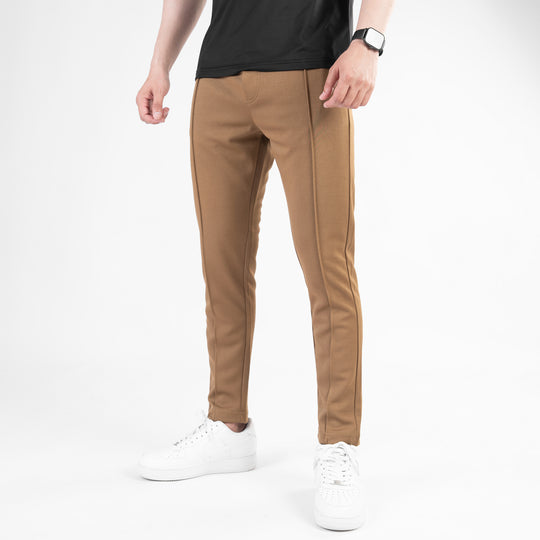 Mustard Fitted Front Stitch Pants