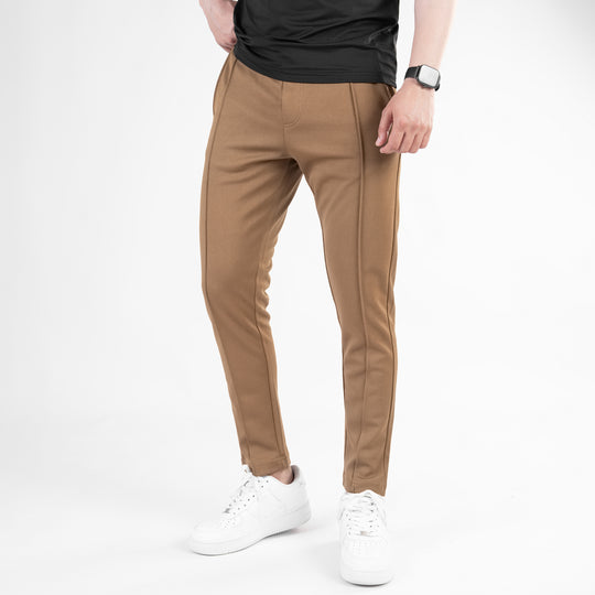 Mustard Fitted Front Stitch Pants