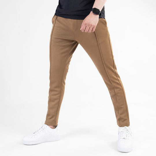 Mustard Fitted Front Stitch Pants