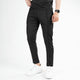 Black Fitted Front Stitch Pants