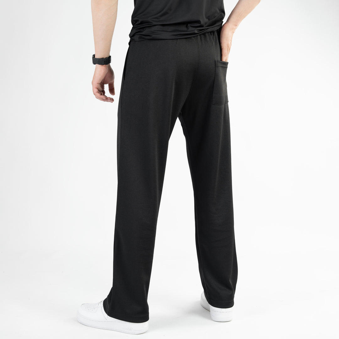 Black Loose Fit Pleated Trousers