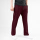 Wine Maroon Loose Fit Pleated Trousers