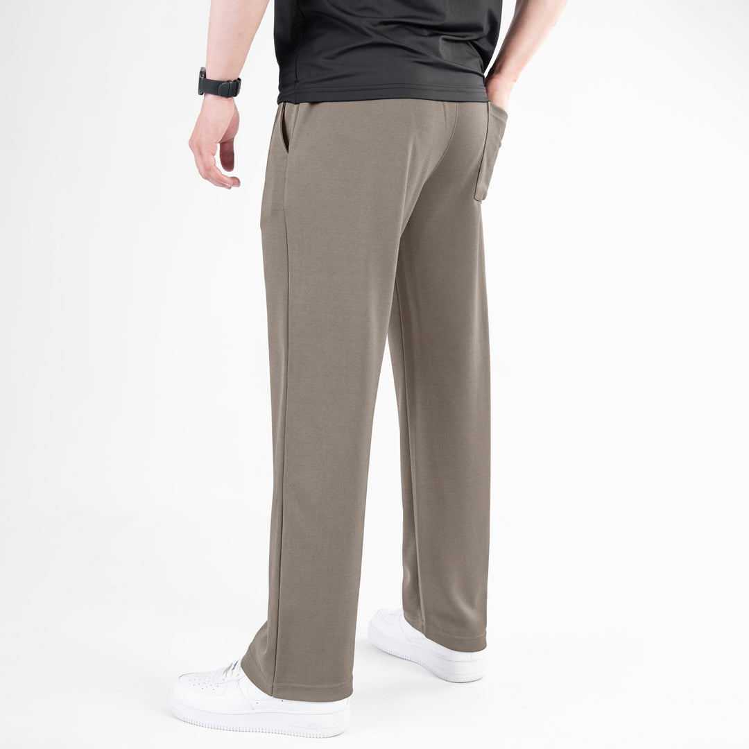 Khaki Loose Fit Pleated Trousers