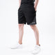 Black Quick Dry Shorts with Slash Gray Front Panel