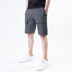 Smoke Gray Baggy Fit Lycra Terry Cargo Shorts