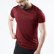 Maroon 4-Way Stretch Training T-Shirt with Reflective Logo