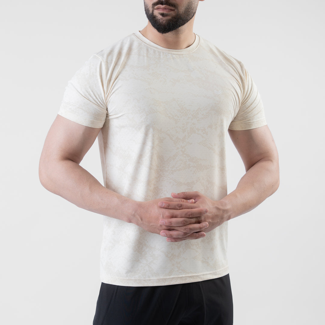 Offwhite Perforated 4-Way Stretch Texture Camo T-Shirt