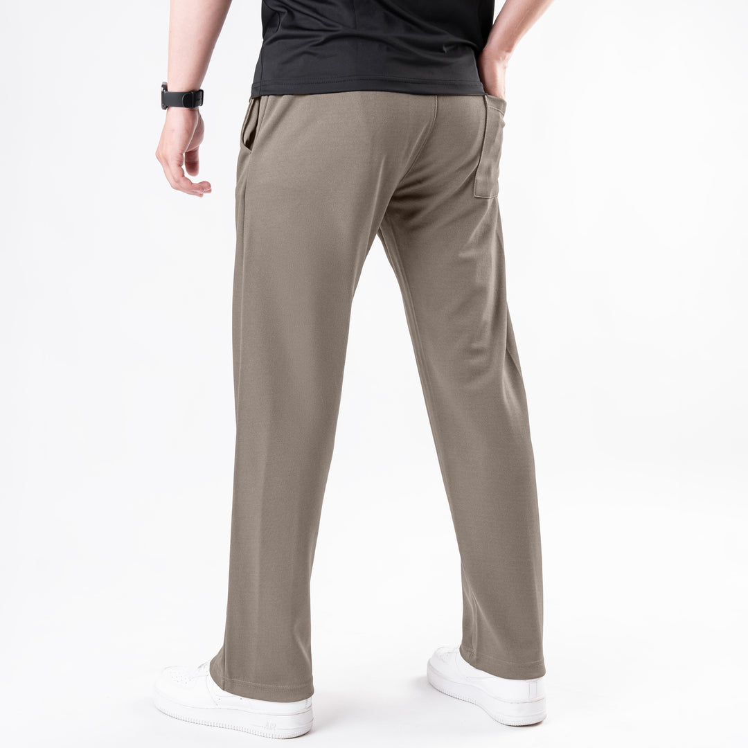 Khaki Loose Fit Front Stitch Trousers