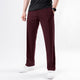 Wine Maroon Loose Fit Front Stitch Trousers