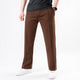 Brown Loose Fit Front Stitch Trousers