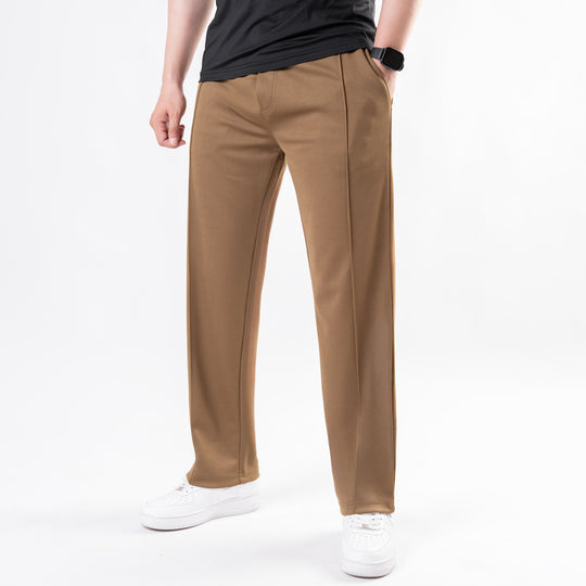 Mustard Loose Fit Front Stitch Trousers