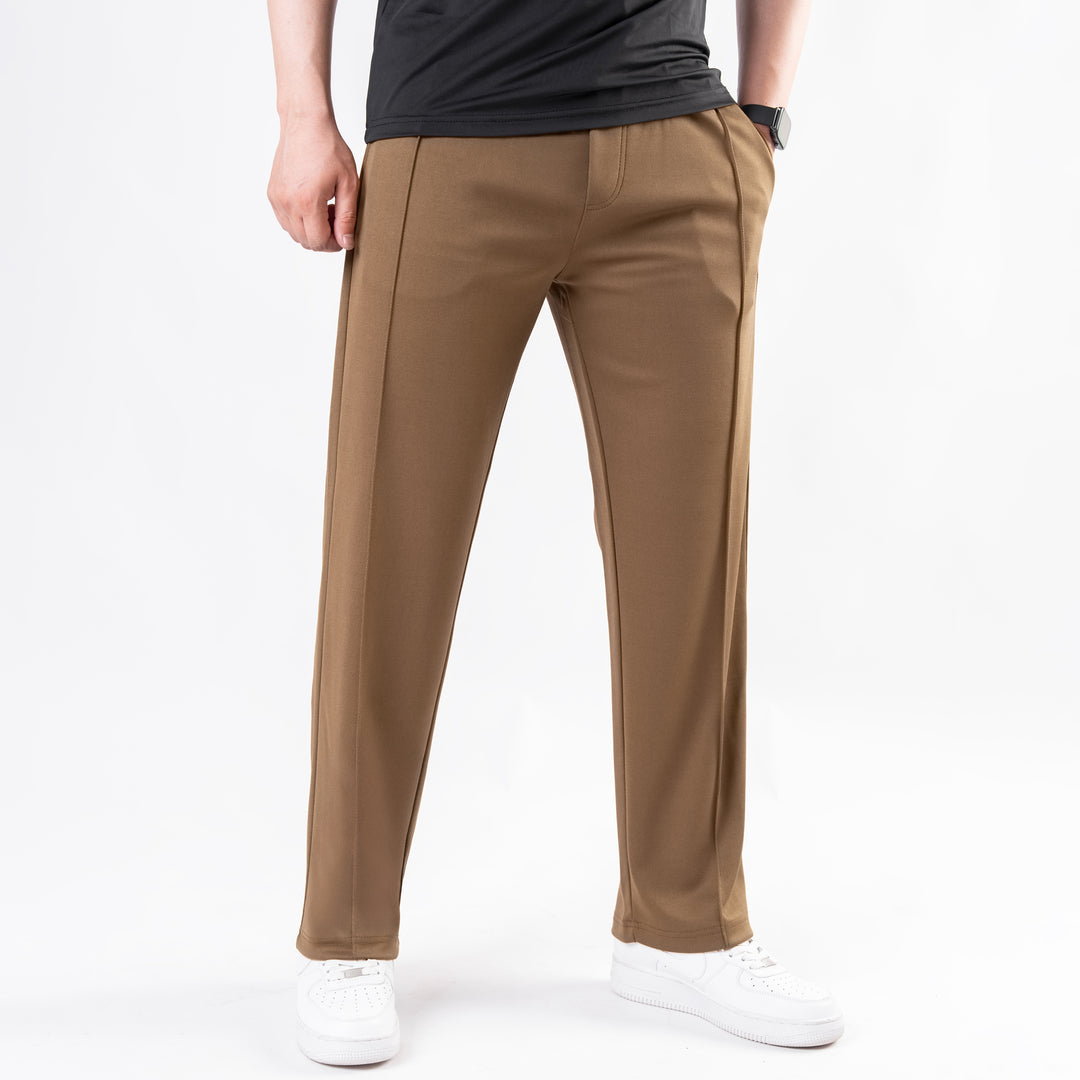 Mustard Loose Fit Front Stitch Trousers