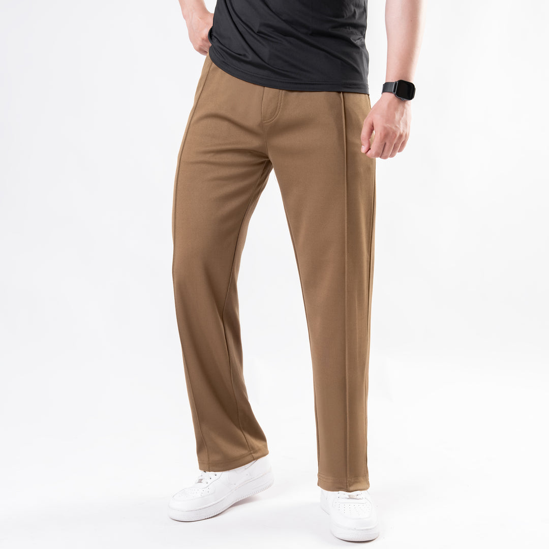 Mustard Loose Fit Front Stitch Trousers