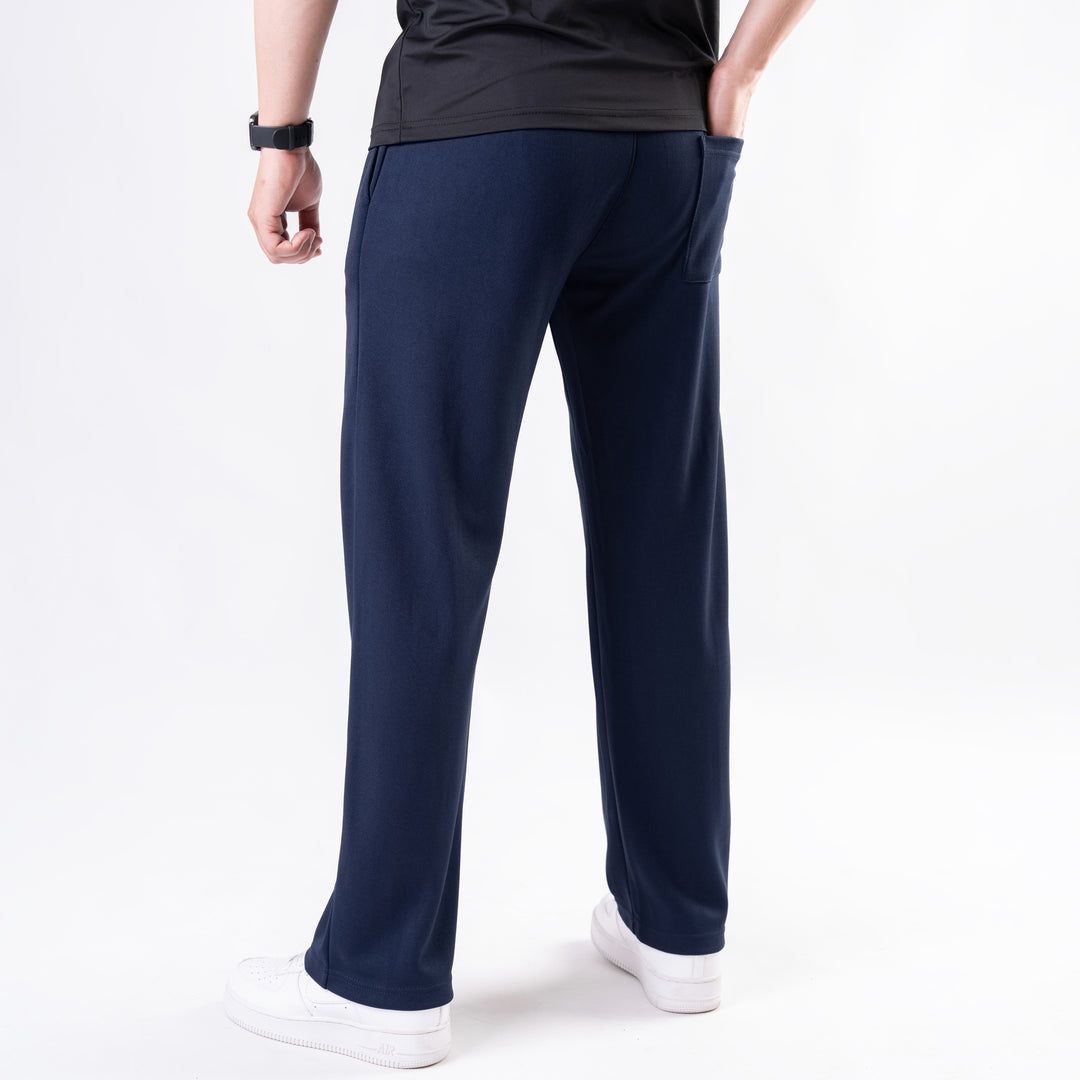 Navy Loose Fit Front Stitch Trousers