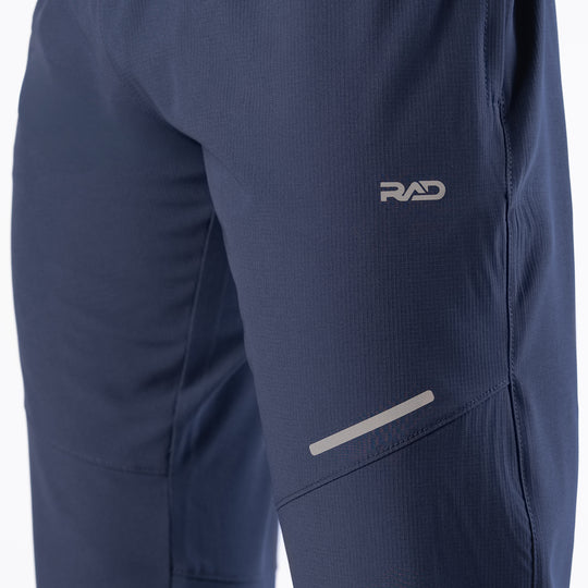 Navy Textured Micro Stretch Pants with Reflectors