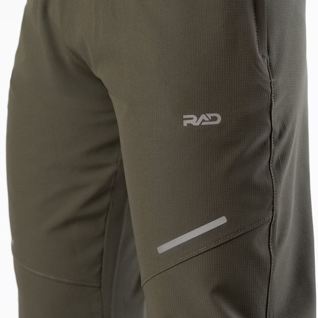 Olive Textured Micro Stretch Pants with Reflectors