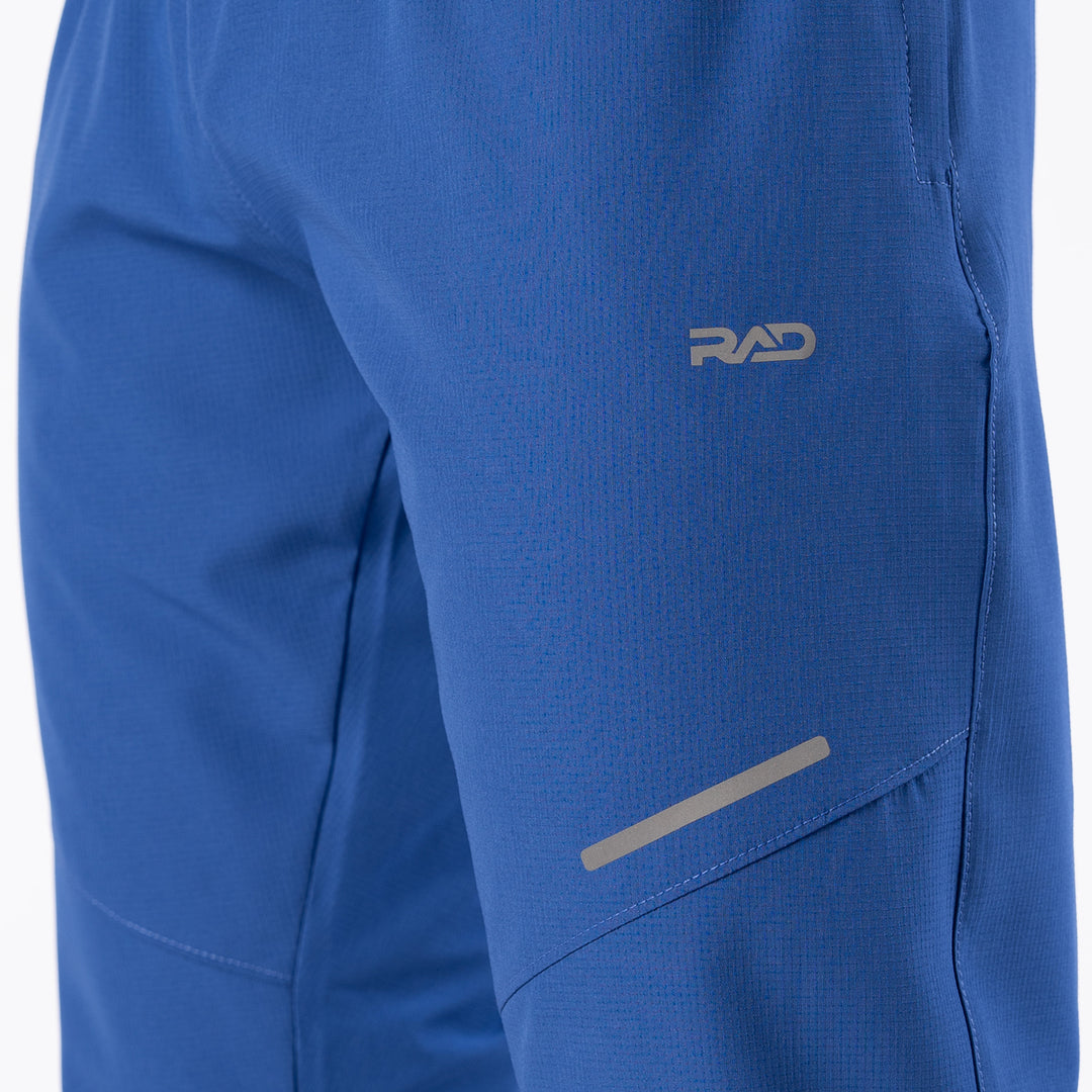 Cobalt Blue Textured Micro Stretch Pants with Reflectors