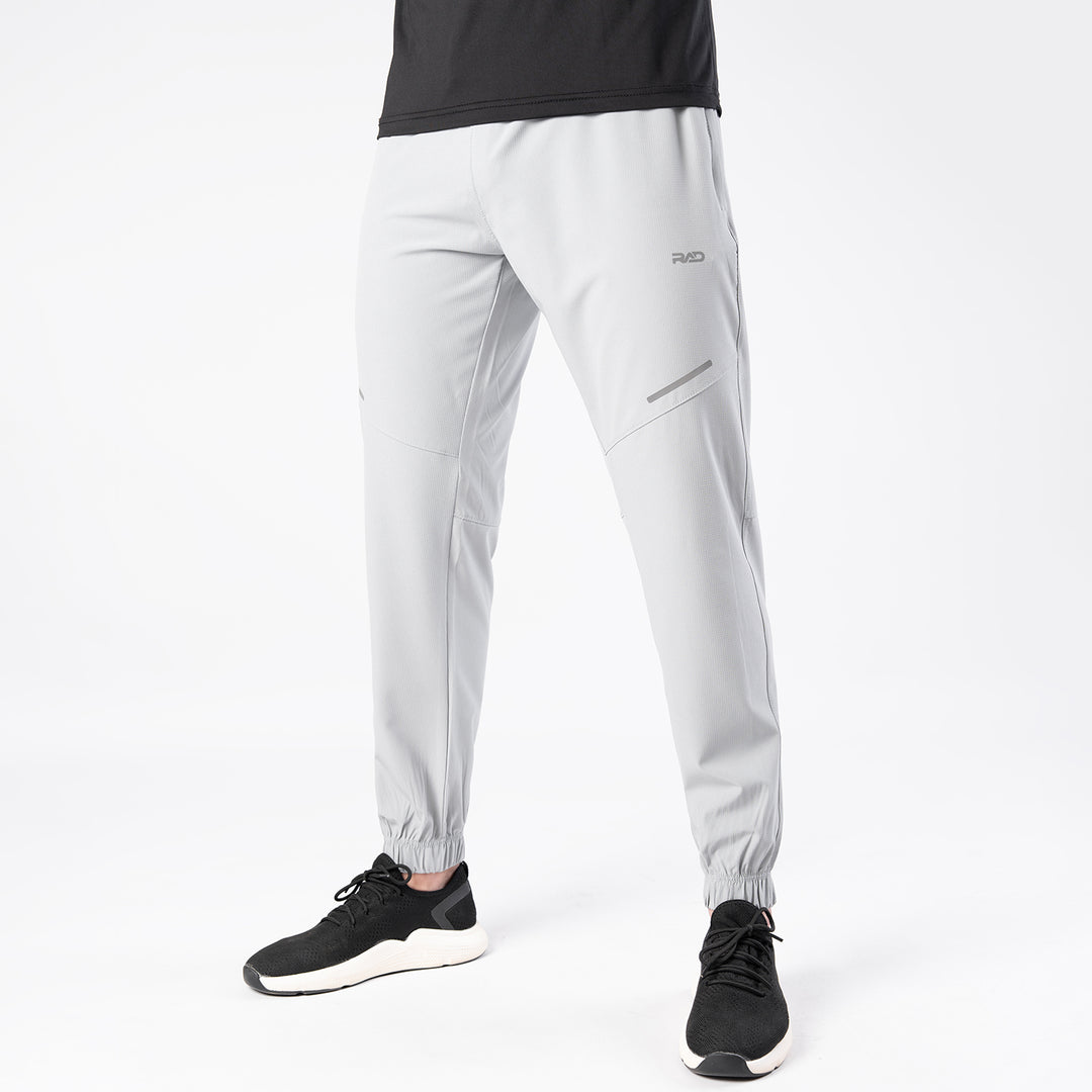 Arctic Gray Textured Micro Stretch Pants with Reflectors
