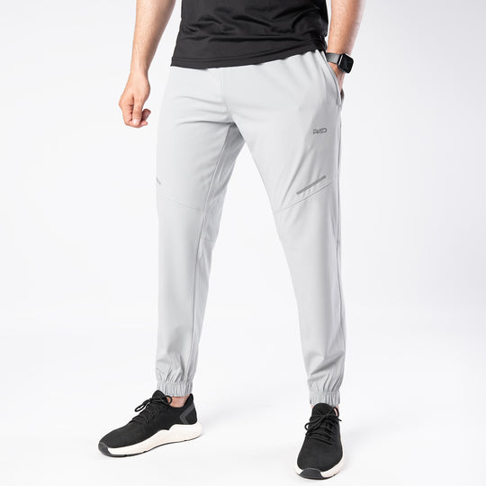Arctic Gray Textured Micro Stretch Pants with Reflectors