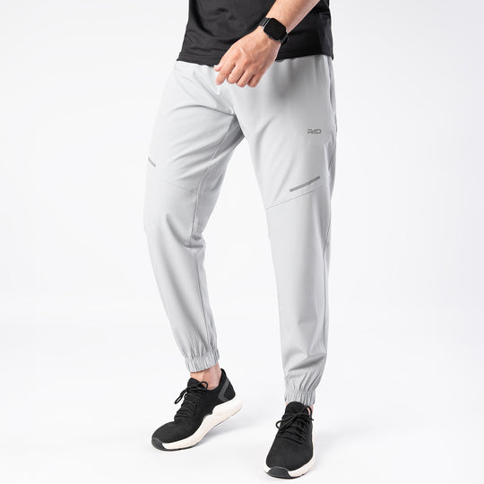 Arctic Gray Textured Micro Stretch Pants with Reflectors