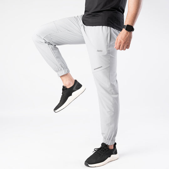 Arctic Gray Textured Micro Stretch Pants with Reflectors