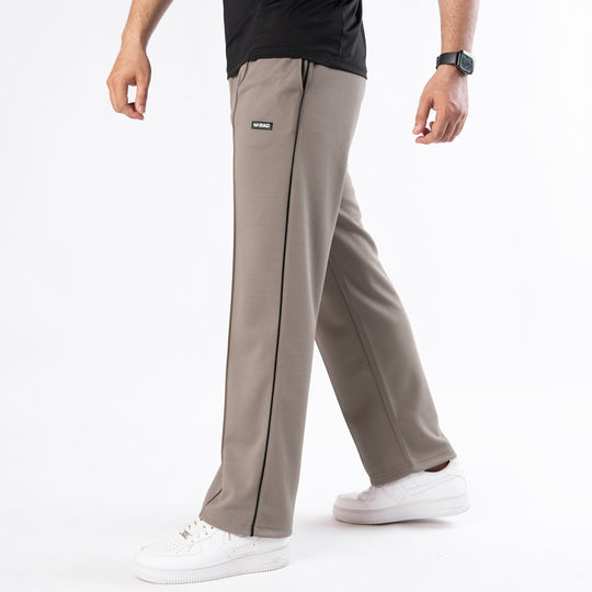 Khaki Front Stitch Trousers with Black Piping