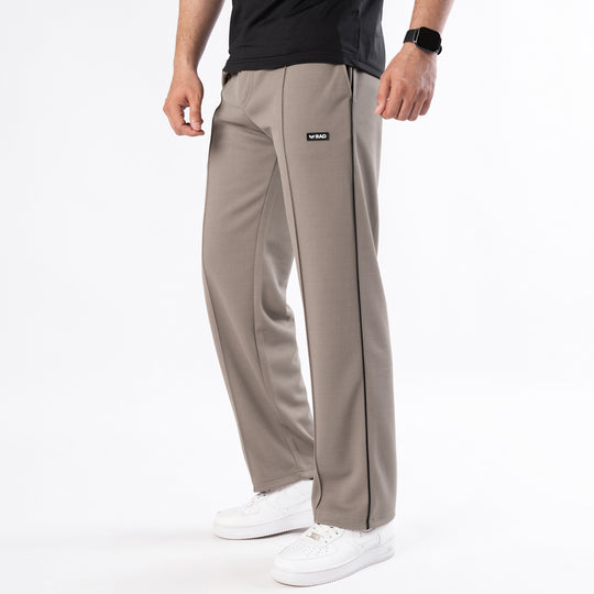 Khaki Front Stitch Trousers with Black Piping