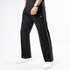 Black Front Stitch Trousers with White Piping