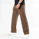 Mustard Front Stitch Trousers with Black Piping