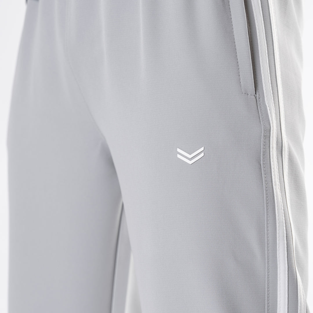 Light Gray Lycra Terry Two Stripe Trousers