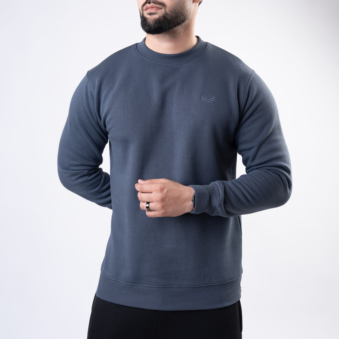 Steel Blue Fleece Sweatshirt