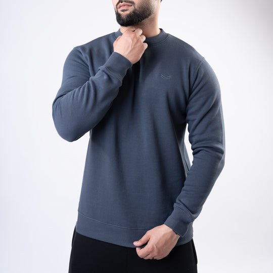 Steel Blue Fleece Sweatshirt