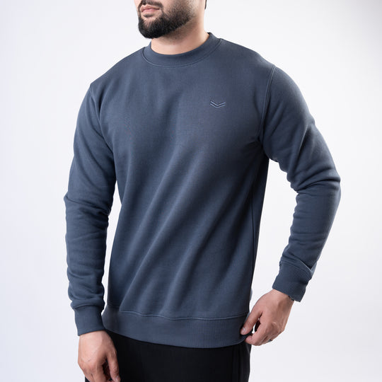 Steel Blue Fleece Sweatshirt