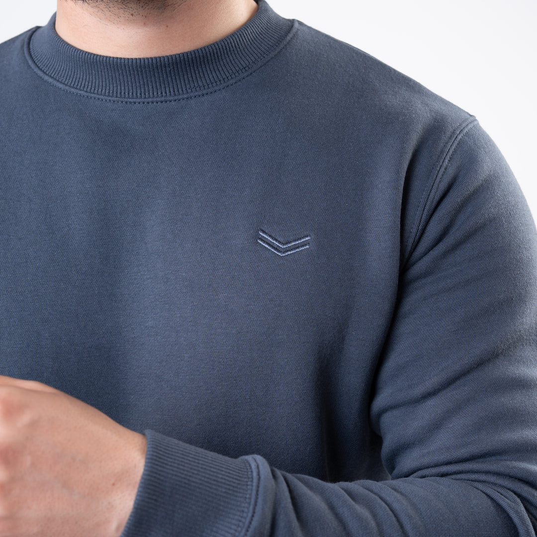 Steel Blue Fleece Sweatshirt