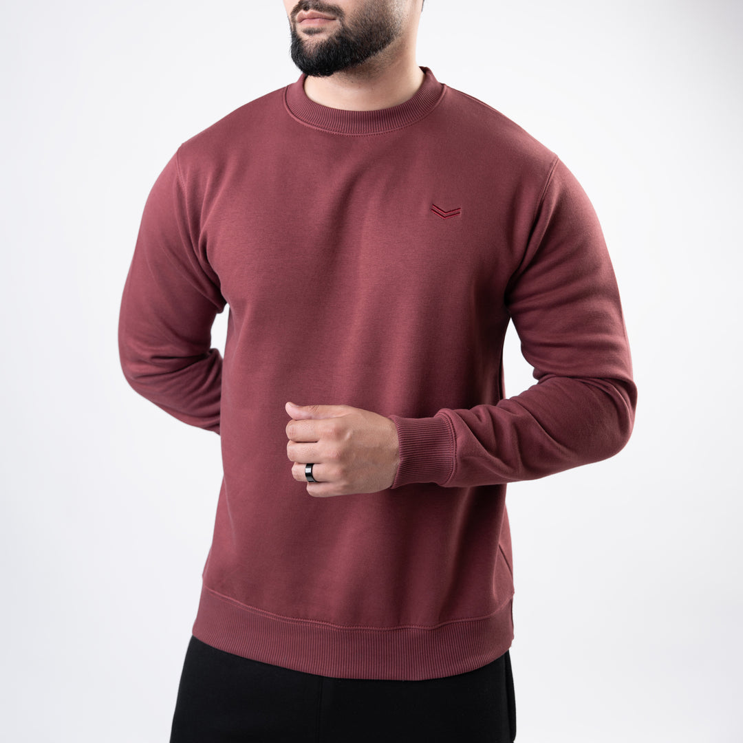 Pastel Maroon Fleece Sweatshirt