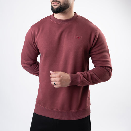 Pastel Maroon Fleece Sweatshirt