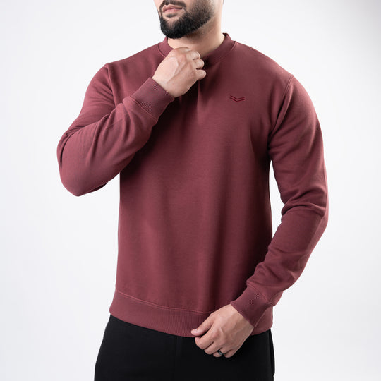 Pastel Maroon Fleece Sweatshirt