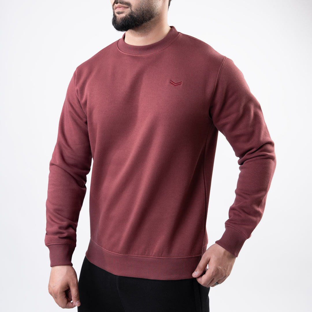Pastel Maroon Fleece Sweatshirt