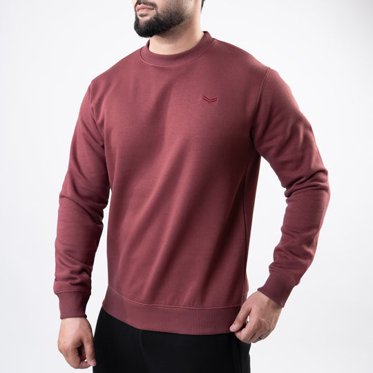 Pastel Maroon Fleece Sweatshirt