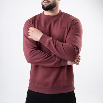 Pastel Maroon Fleece Sweatshirt