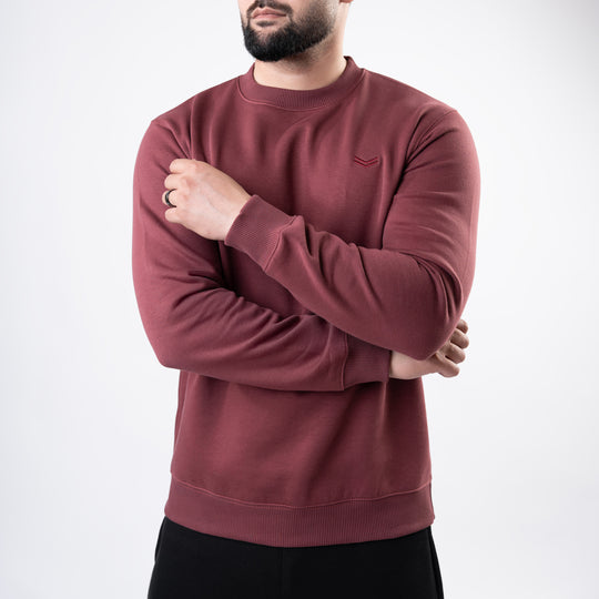 Pastel Maroon Fleece Sweatshirt