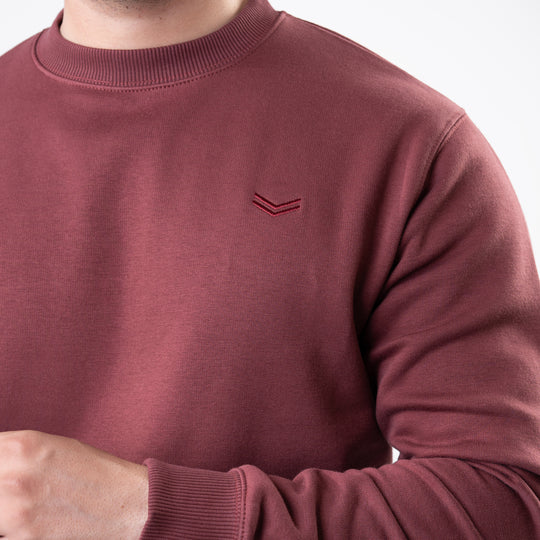 Pastel Maroon Fleece Sweatshirt