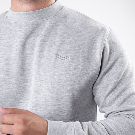 Textured Gray Fleece Sweatshirt